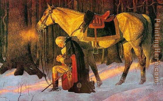 Prayer At Valley Forge painting - Unknown Artist Prayer At Valley Forge art painting